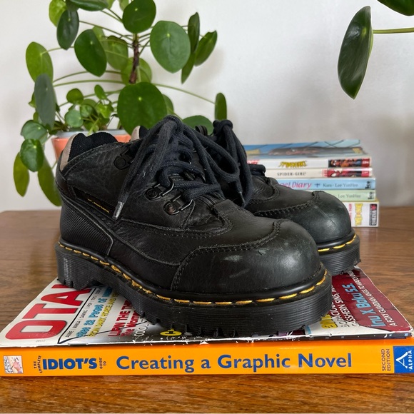 Dr. Martens Air Wair Industrial Steel Toe Slip Resistant Boots Black 8878 - Picture 3 of 12